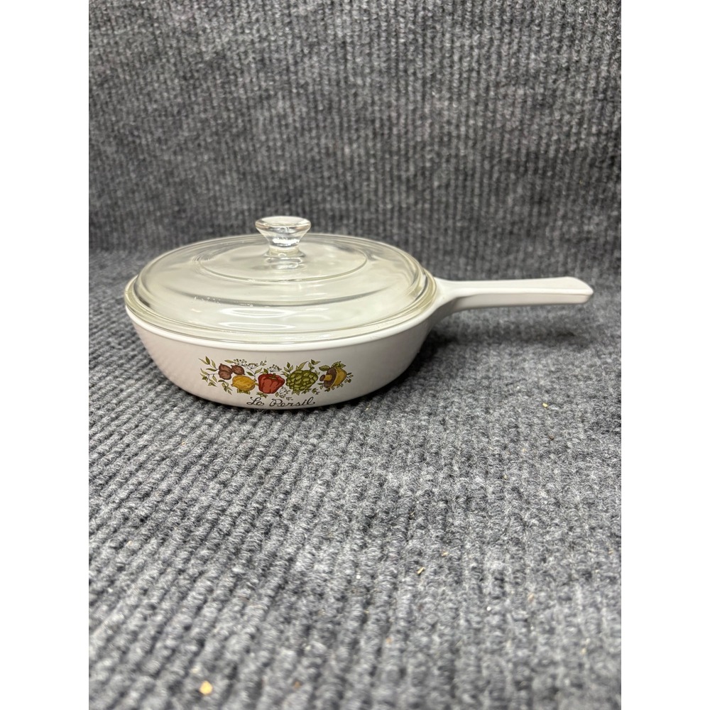 Corning Ware Spice O Life 6.5 Inch Skillet P-83-B Le Persil Vintage with Lid
